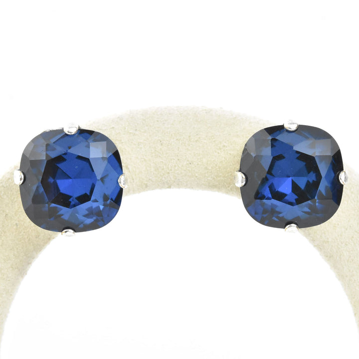 Classic Crystal Studs in Silver Plate