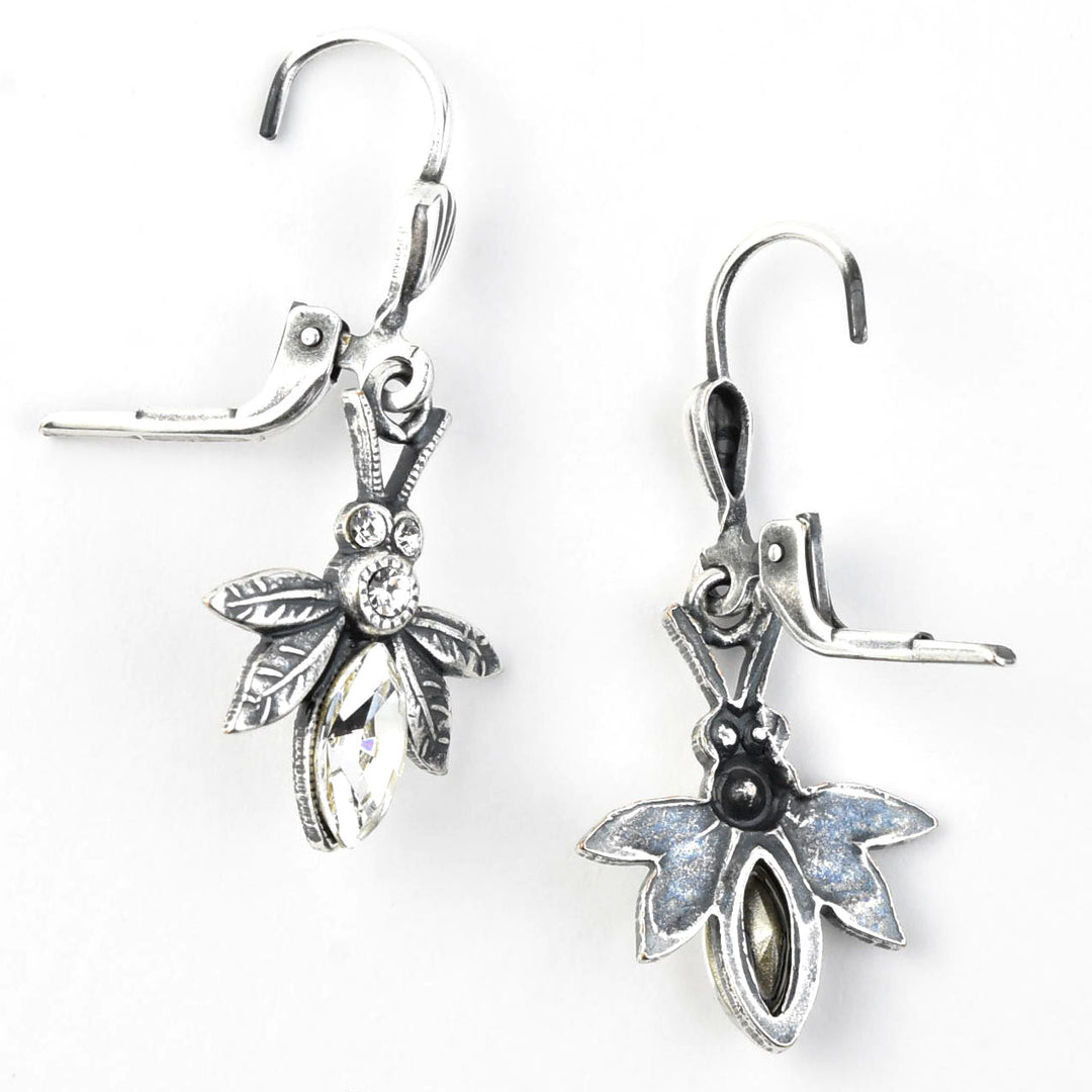 Little Silver Tone Bee Earrings