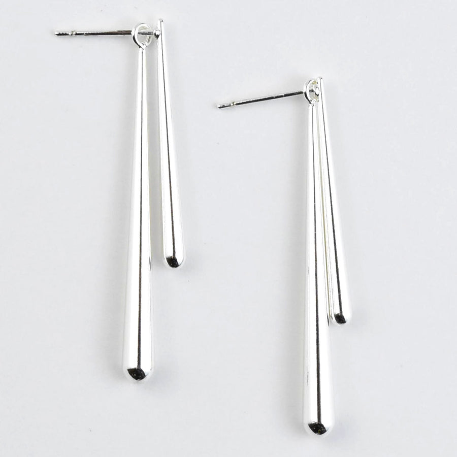 Silver Plated Earrings with Jackets - Goldmakers Fine Jewelry