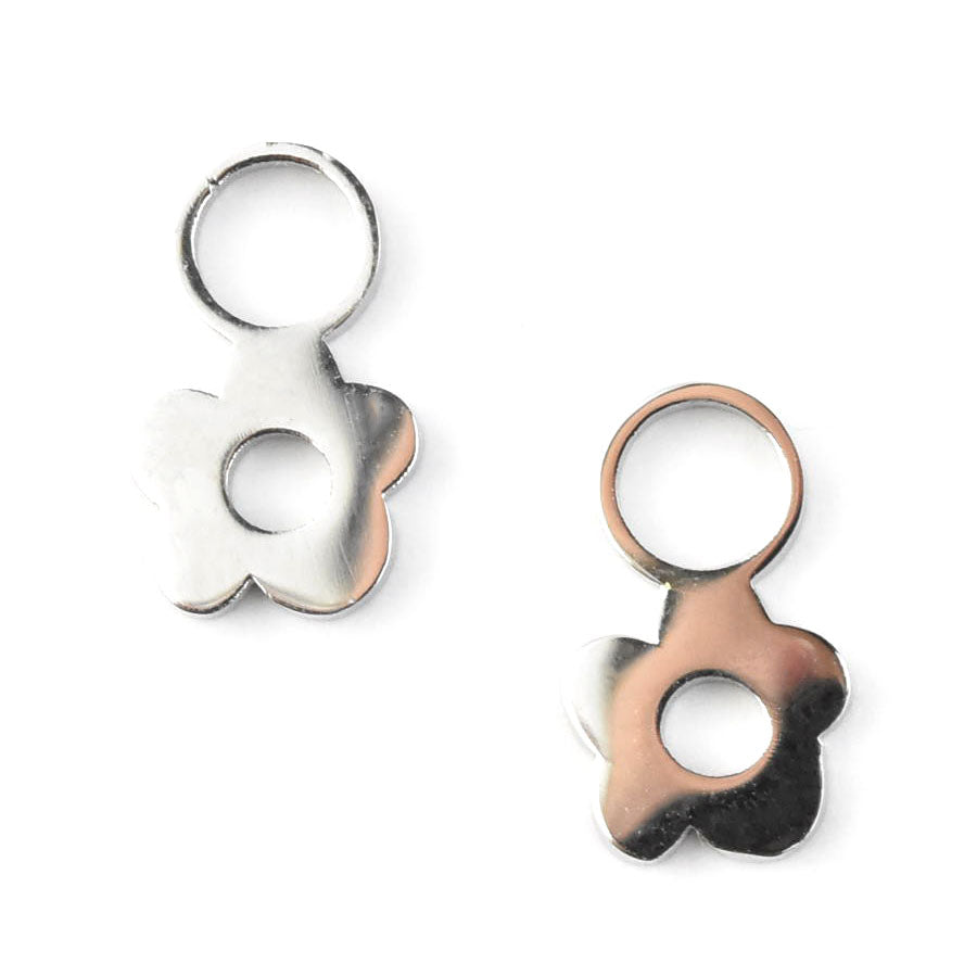 Mini Flower Huggie Hoop Charms - Goldmakers Fine Jewelry