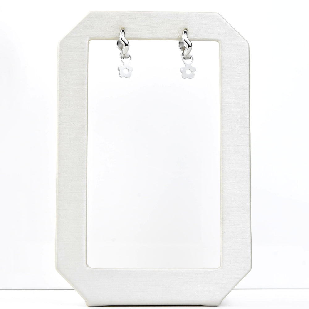 Mini Flower Huggie Hoop Charms - Goldmakers Fine Jewelry