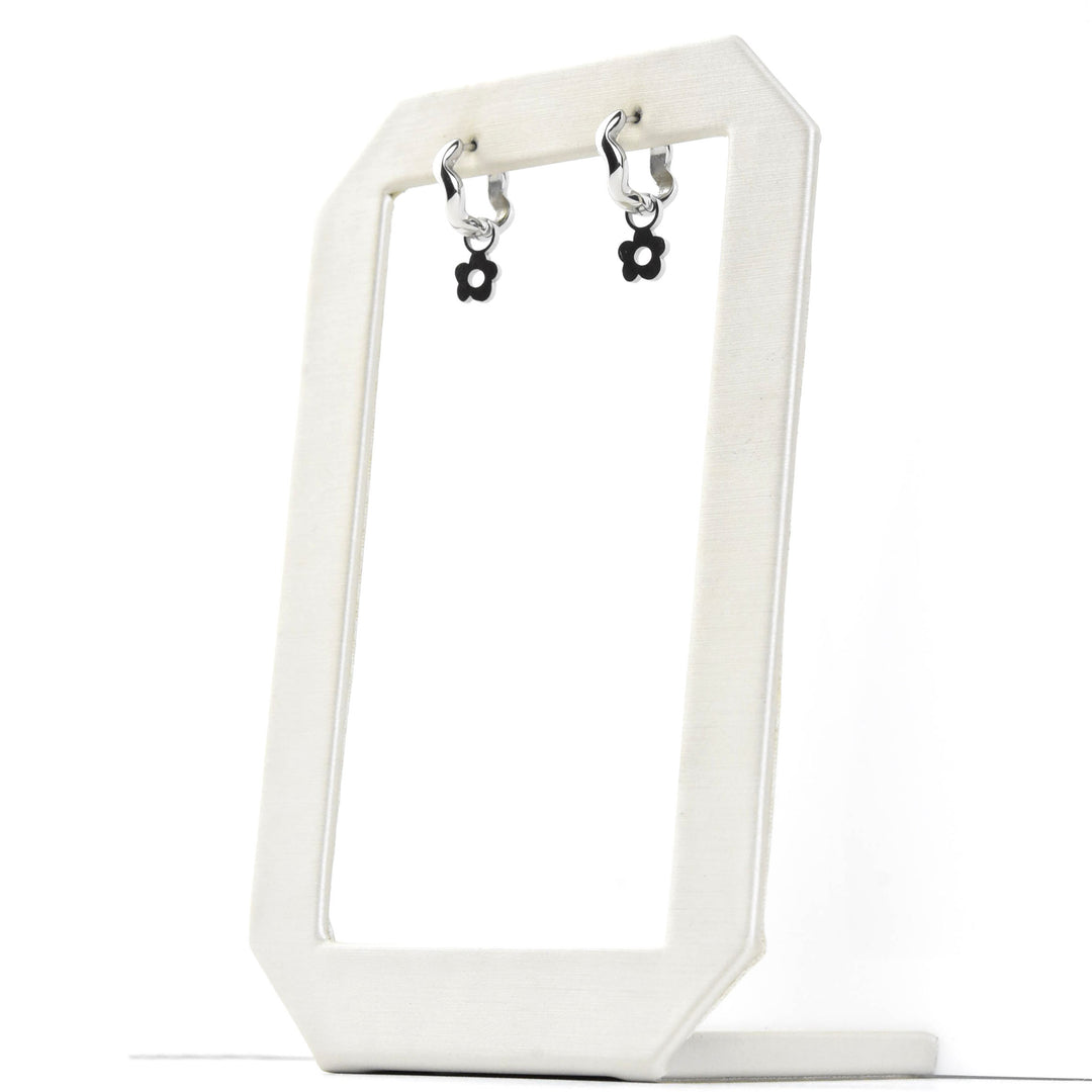 Mini Flower Huggie Hoop Charms - Goldmakers Fine Jewelry