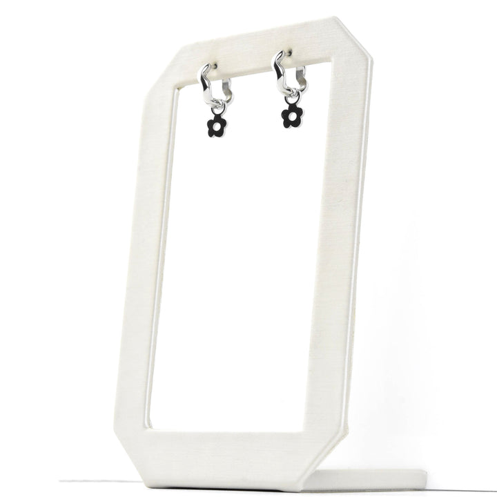 Mini Flower Huggie Hoop Charms - Goldmakers Fine Jewelry