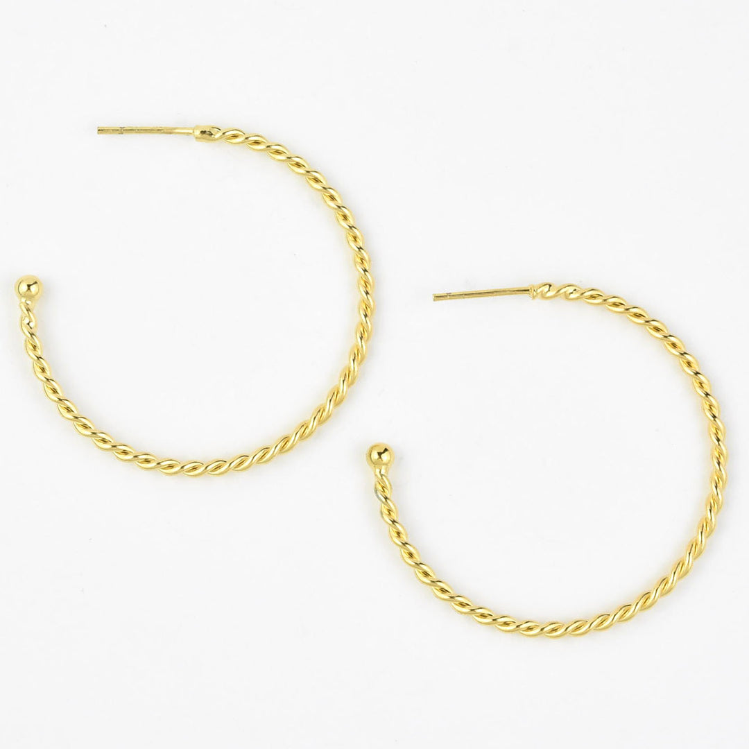 Skinny Twist Hoops