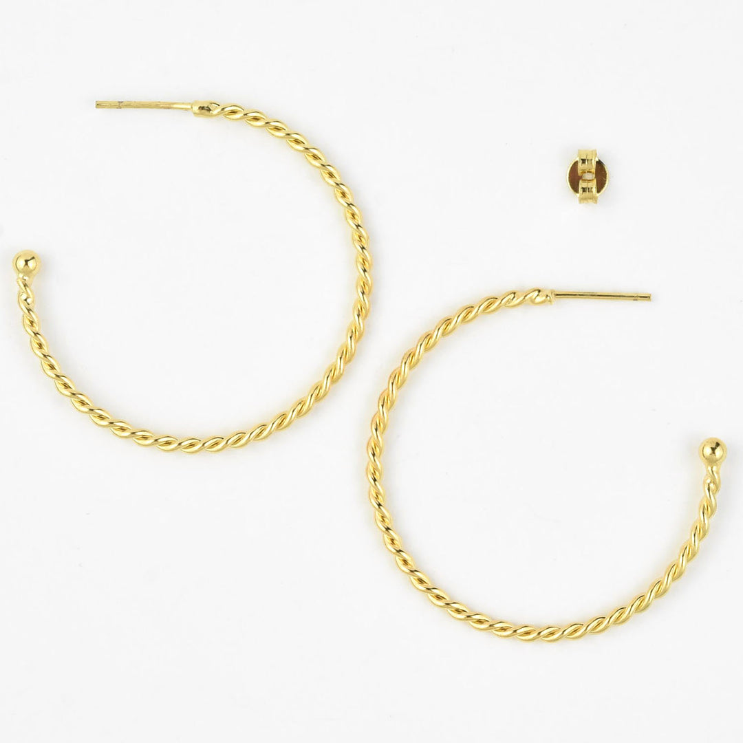 Skinny Twist Hoops