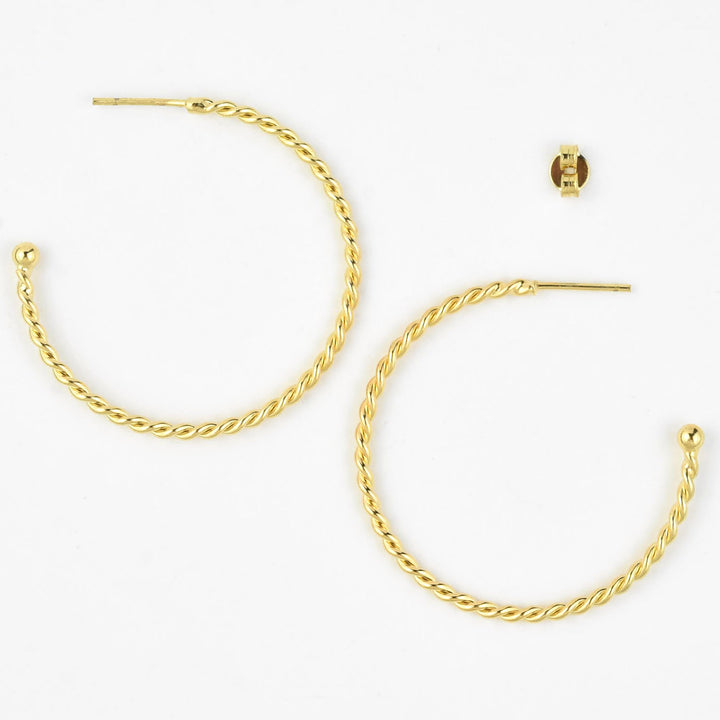 Skinny Twist Hoops