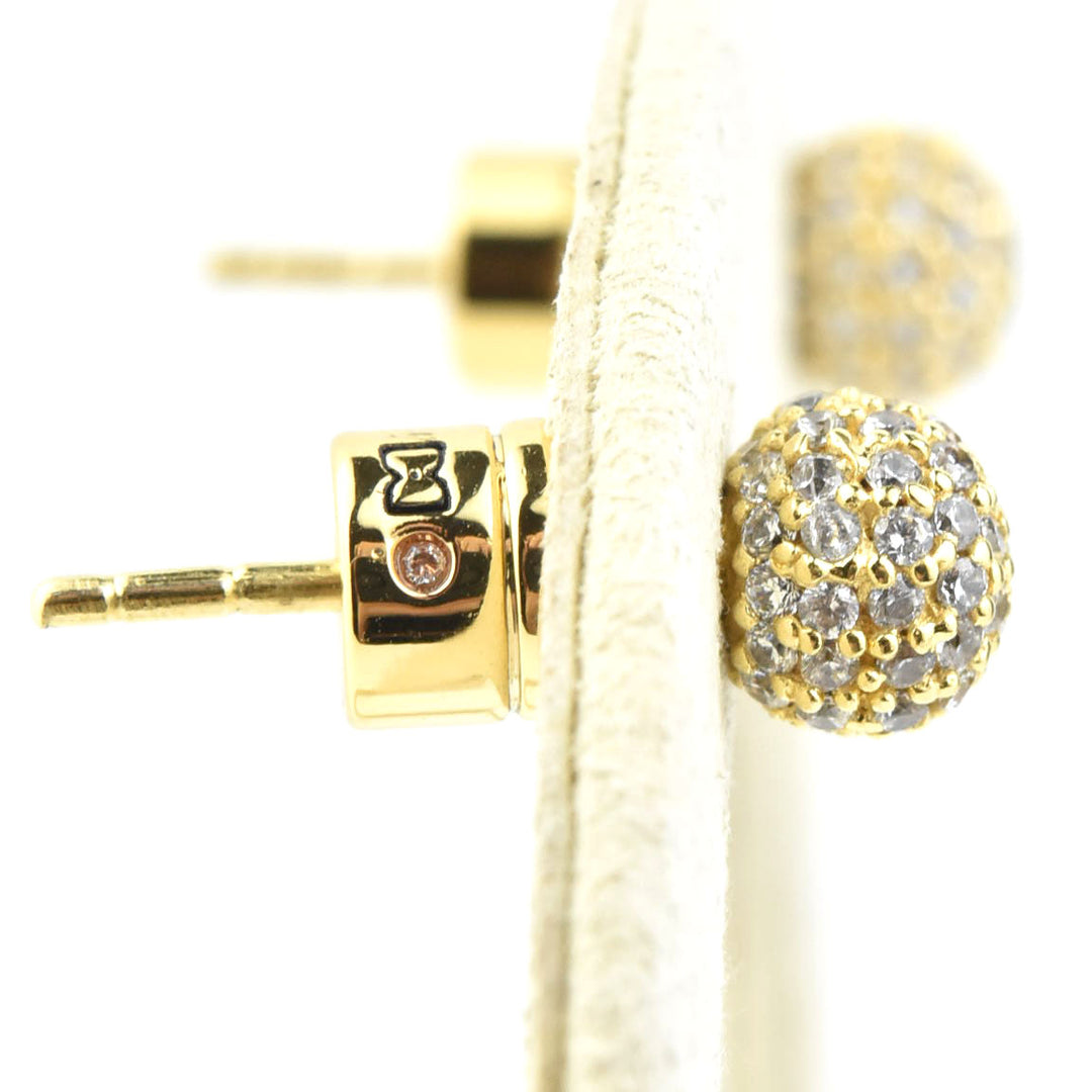Small Pave Ball Stud with White CZ
