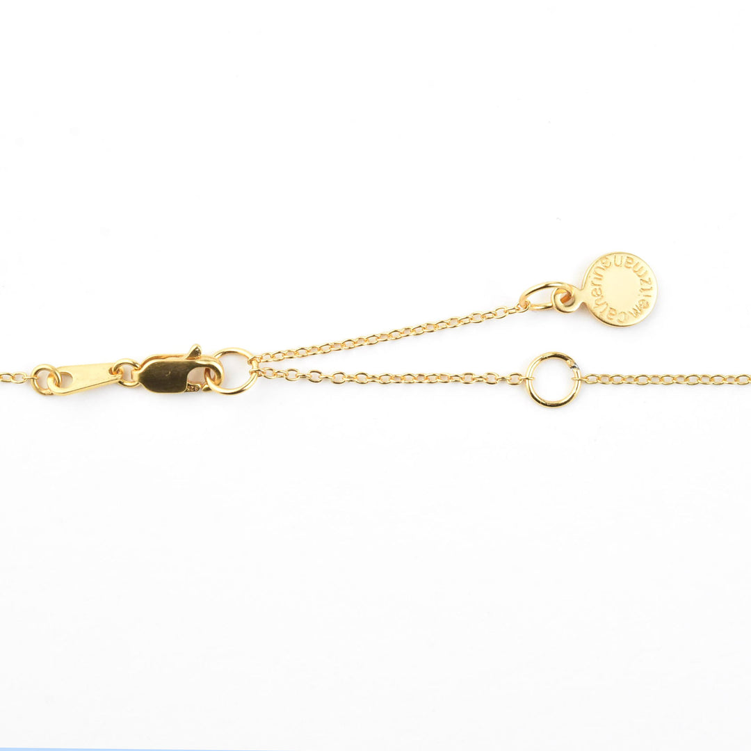 Small Winter Botanical Necklace, Purple Petals - Goldmakers Fine Jewelry