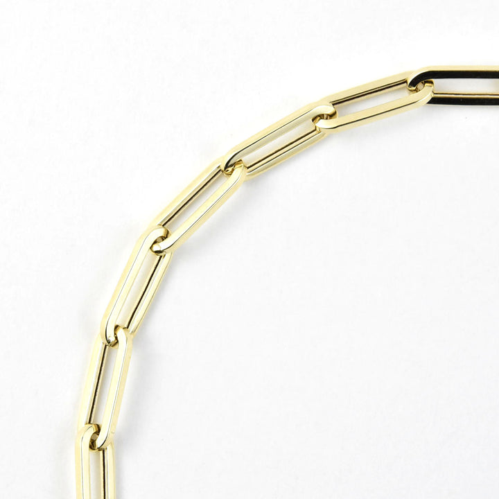 Small Gold Paperclip Bracelet in 14k