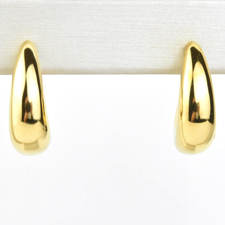 Small Puffy Gold Tone Hoops