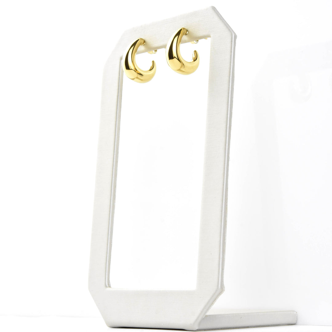 Small Puffy Gold Tone Hoops