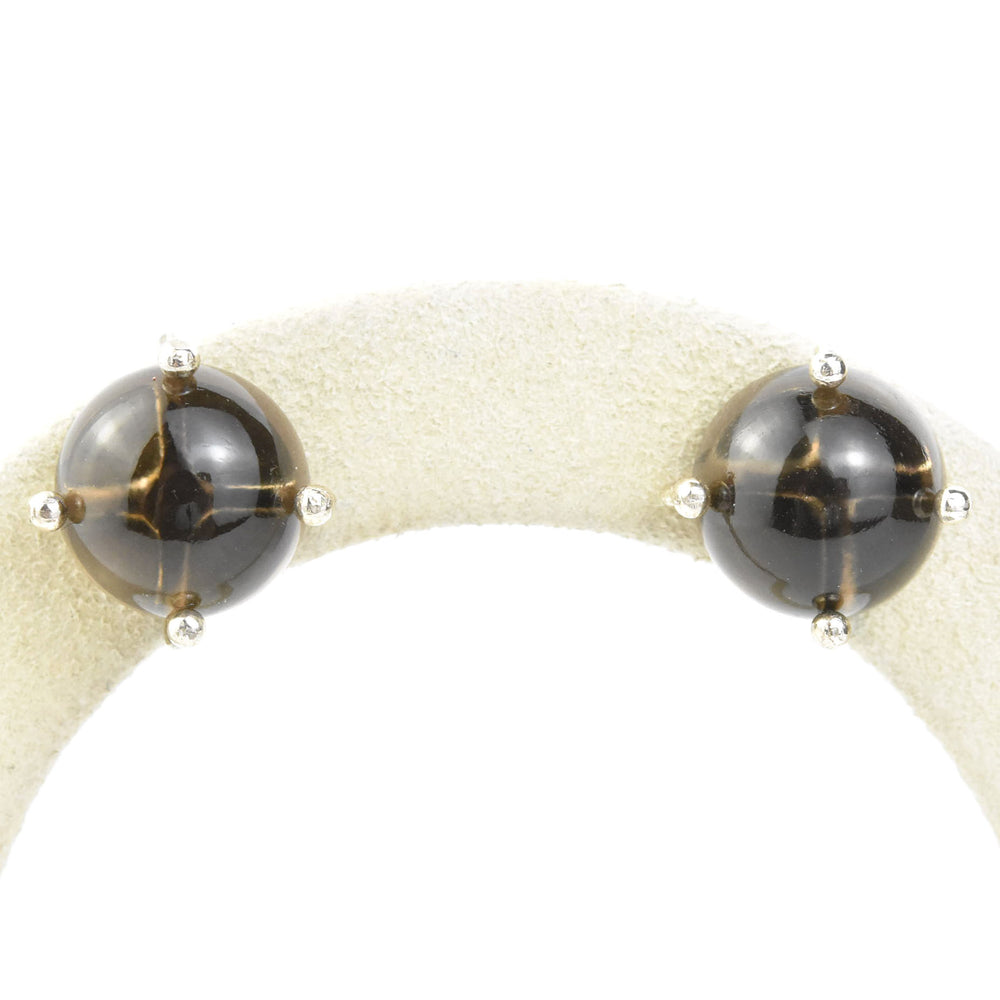 Sterling Silver Smokey Quartz Studs - Goldmakers Fine Jewelry