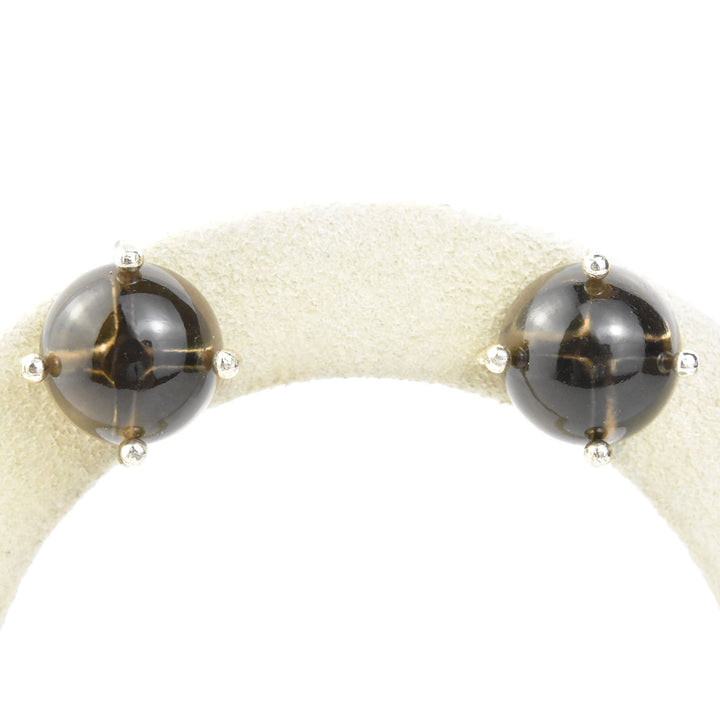 Sterling Silver Smokey Quartz Studs - Goldmakers Fine Jewelry