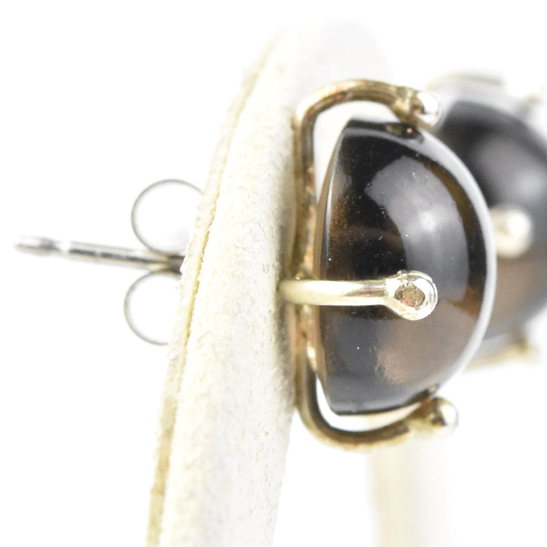 Sterling Silver Smokey Quartz Studs - Goldmakers Fine Jewelry