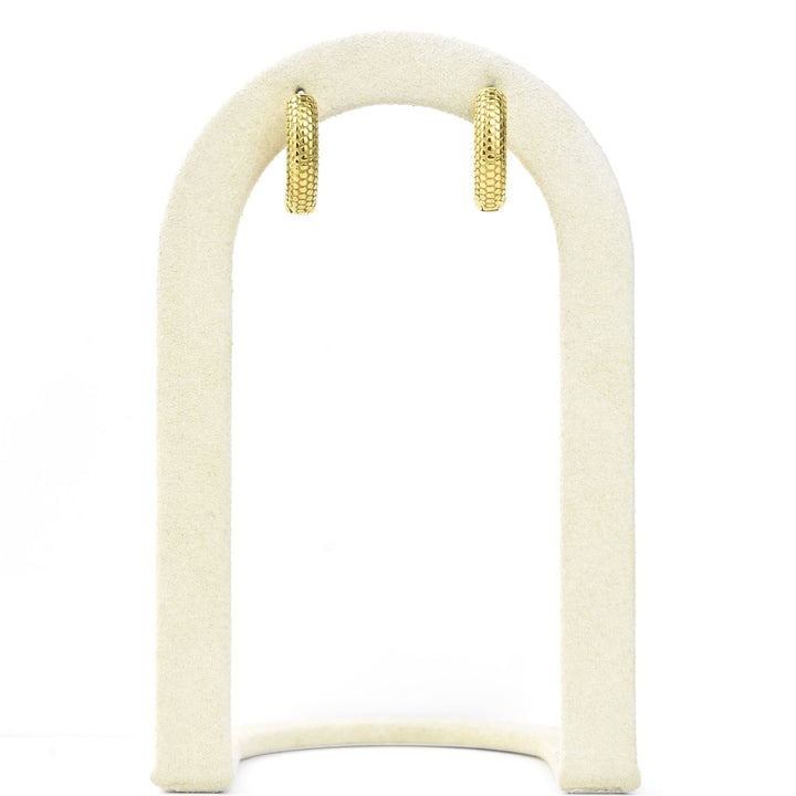 Snake Chunky Huggie Hoops - Goldmakers Fine Jewelry