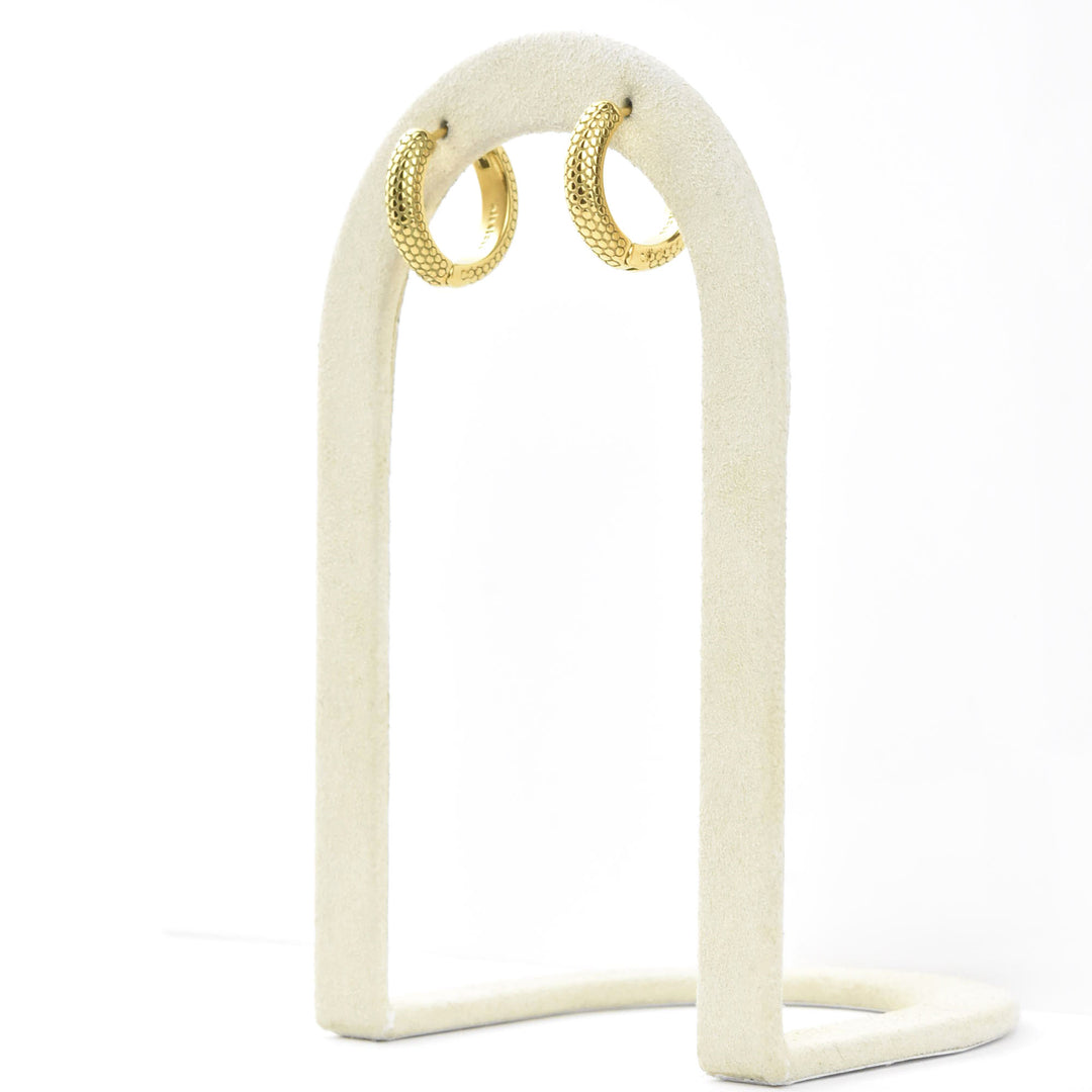 Snake Chunky Huggie Hoops - Goldmakers Fine Jewelry