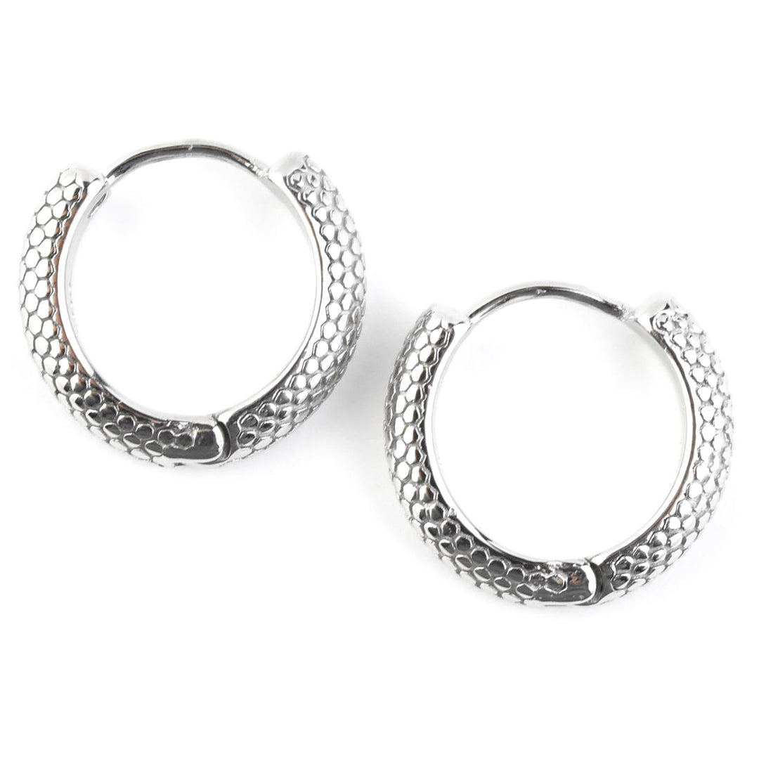 Snake Chunky Huggie Hoops - Goldmakers Fine Jewelry