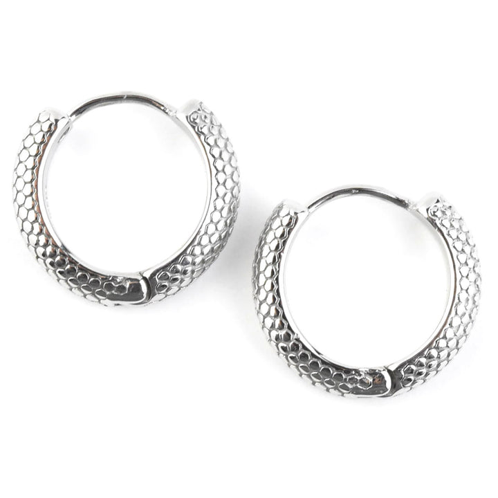 Snake Chunky Huggie Hoops - Goldmakers Fine Jewelry