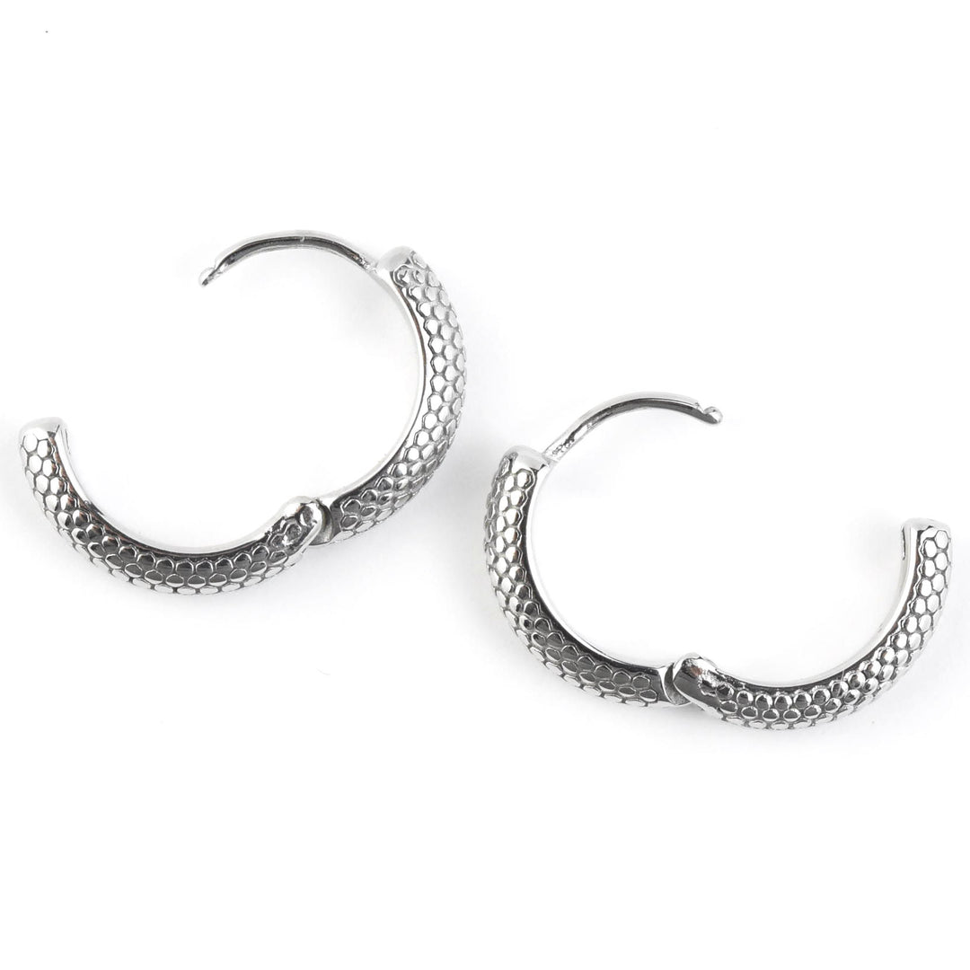 Snake Chunky Huggie Hoops - Goldmakers Fine Jewelry