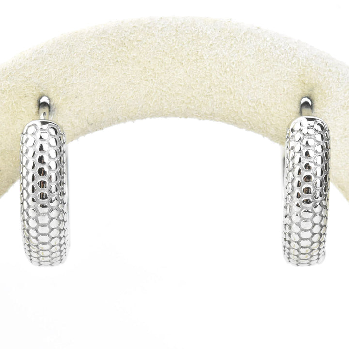 Snake Chunky Huggie Hoops - Goldmakers Fine Jewelry