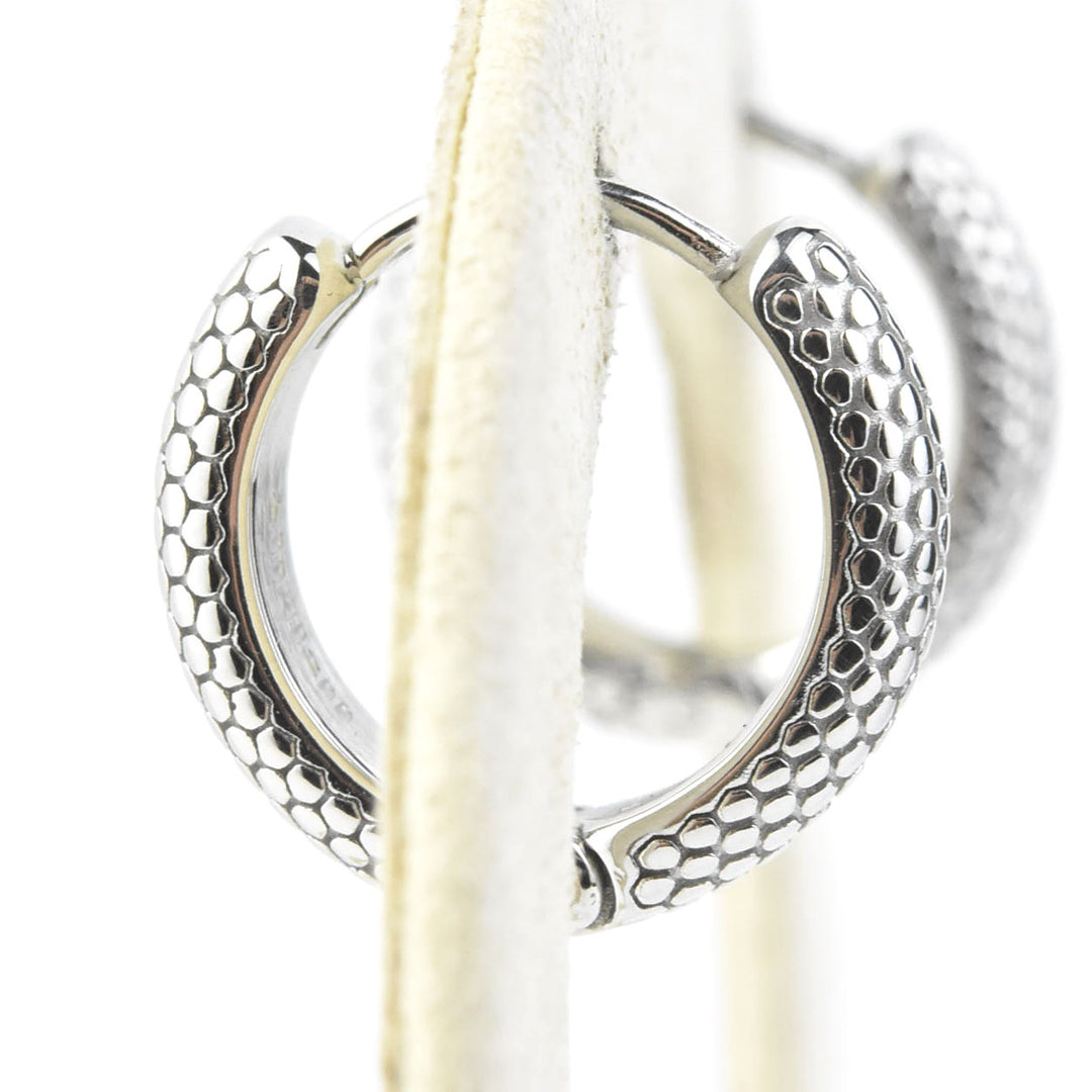 Snake Chunky Huggie Hoops - Goldmakers Fine Jewelry