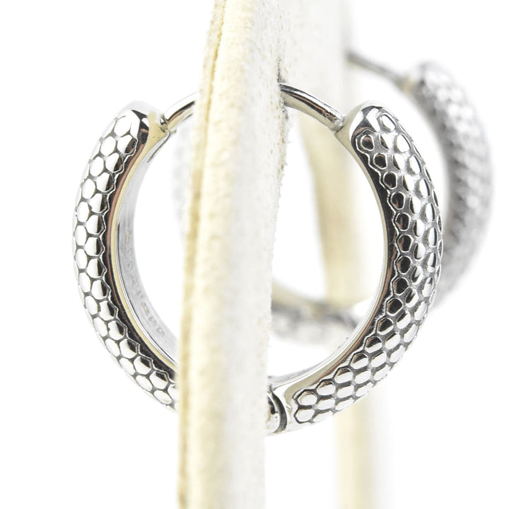 Snake Chunky Huggie Hoops - Goldmakers Fine Jewelry