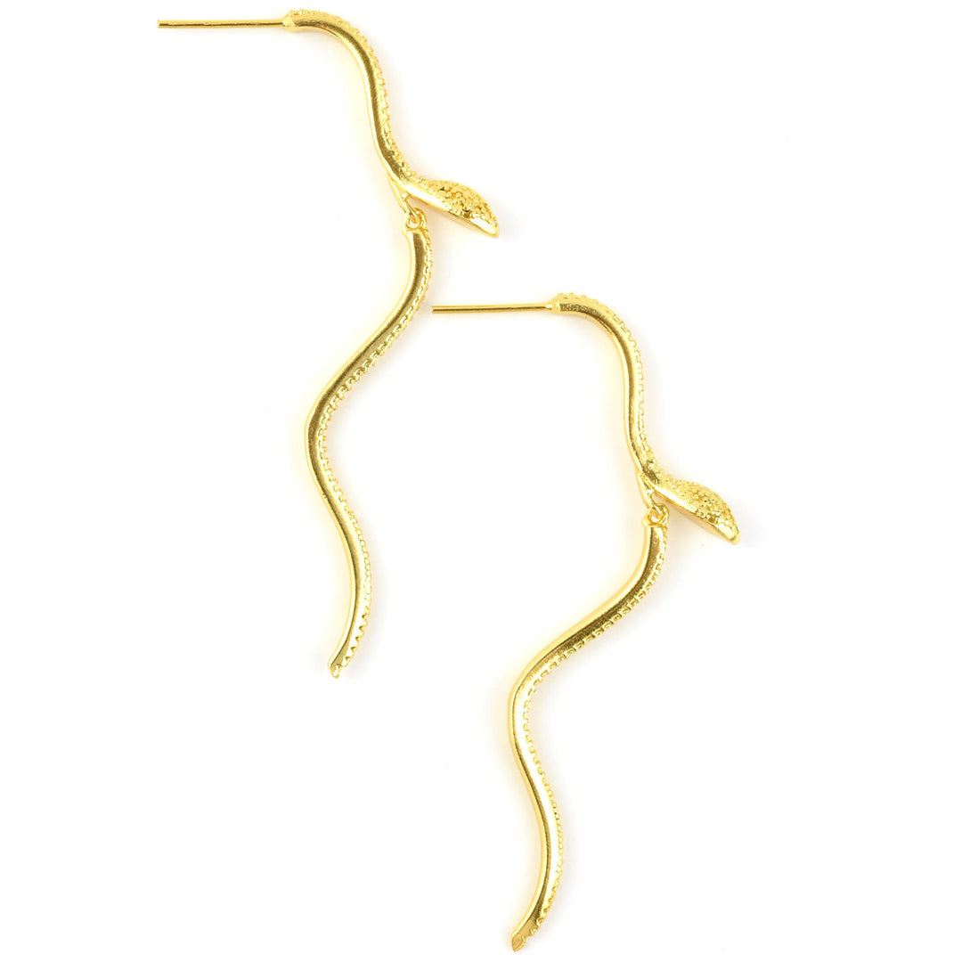 Textured Snake Earrings