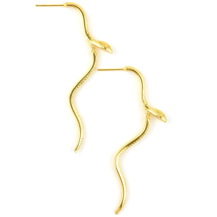 Textured Snake Earrings