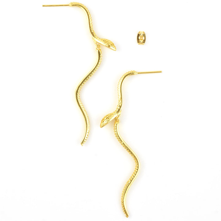 Textured Snake Earrings