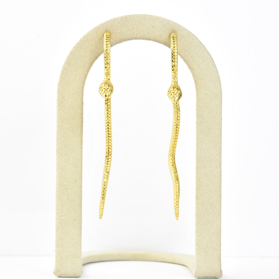 Textured Snake Earrings