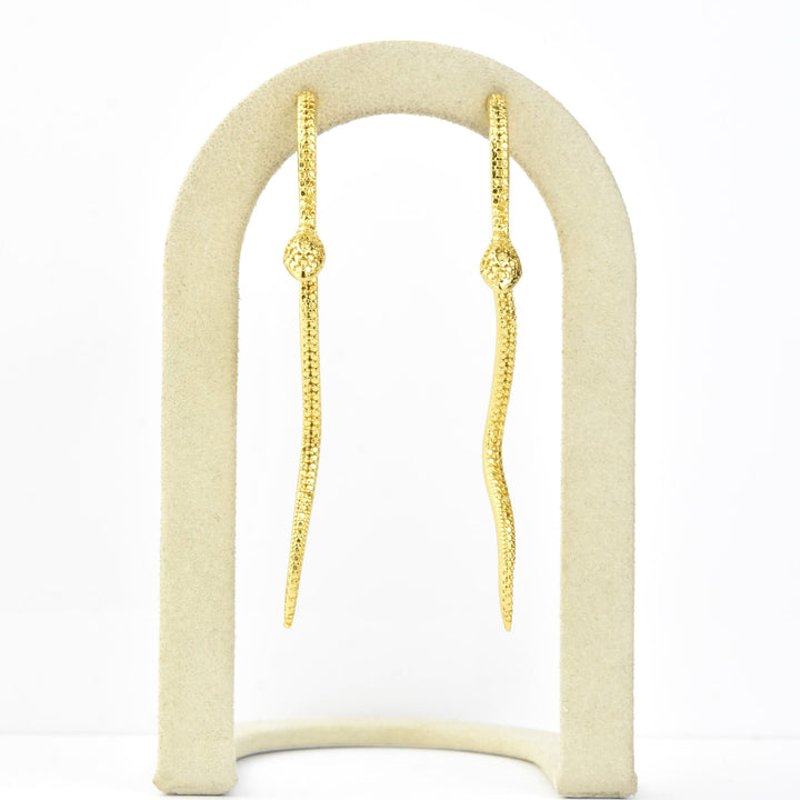 Textured Snake Earrings