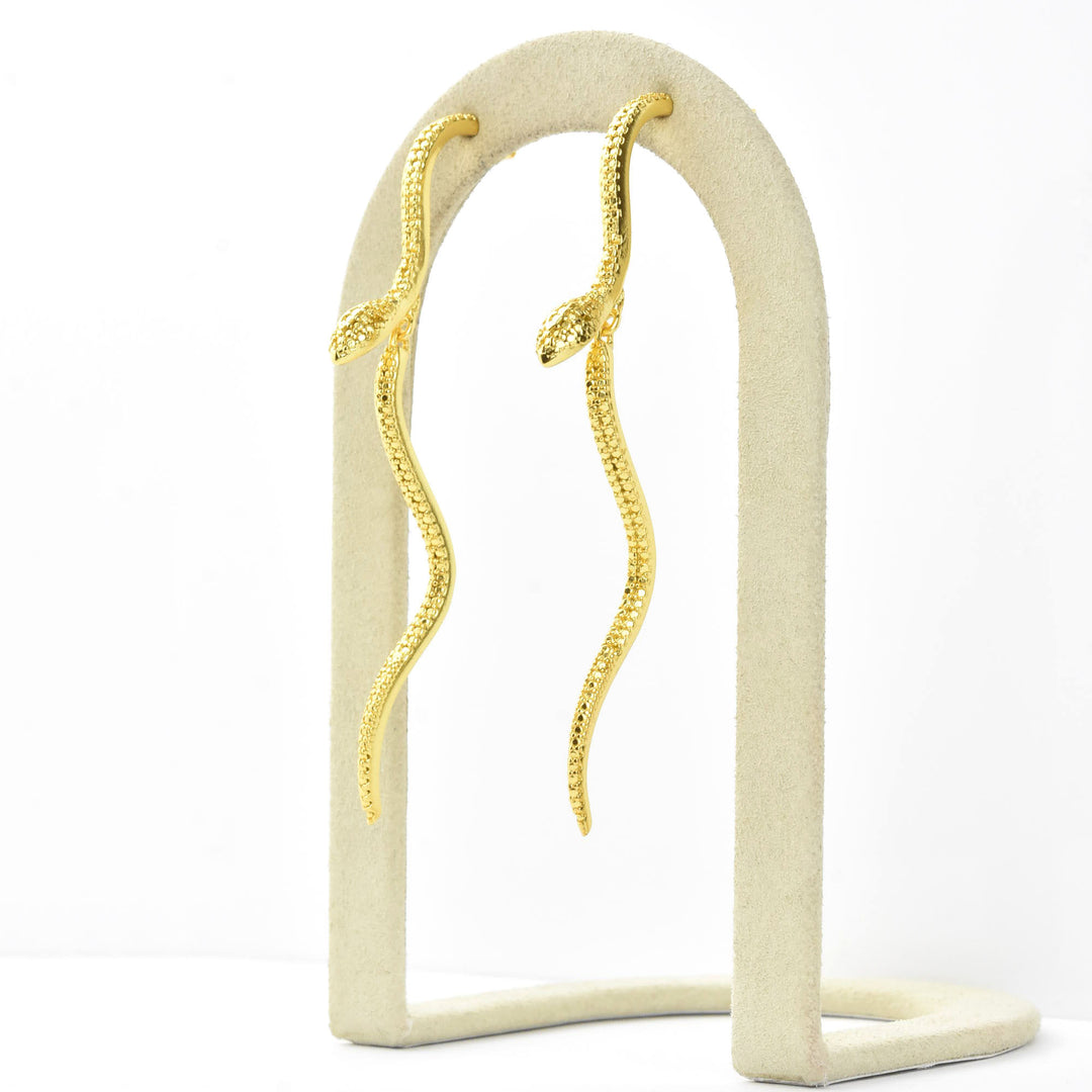 Textured Snake Earrings