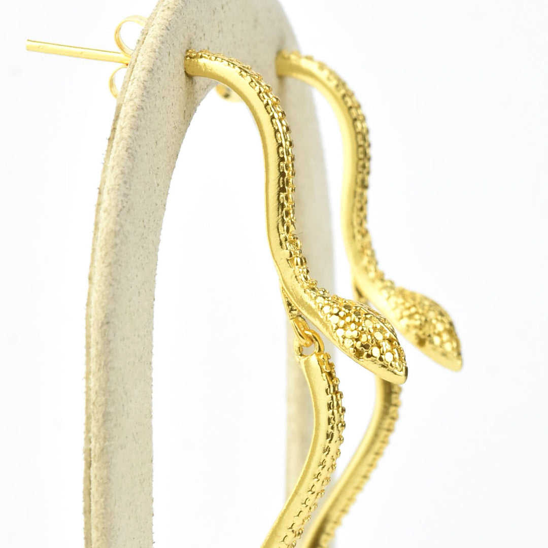 Textured Snake Earrings