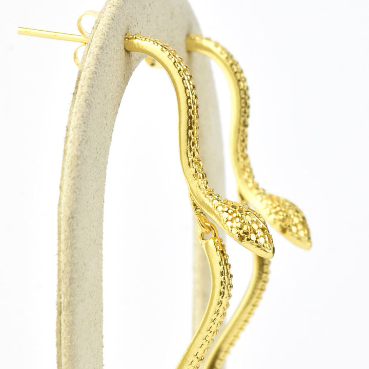 Textured Snake Earrings