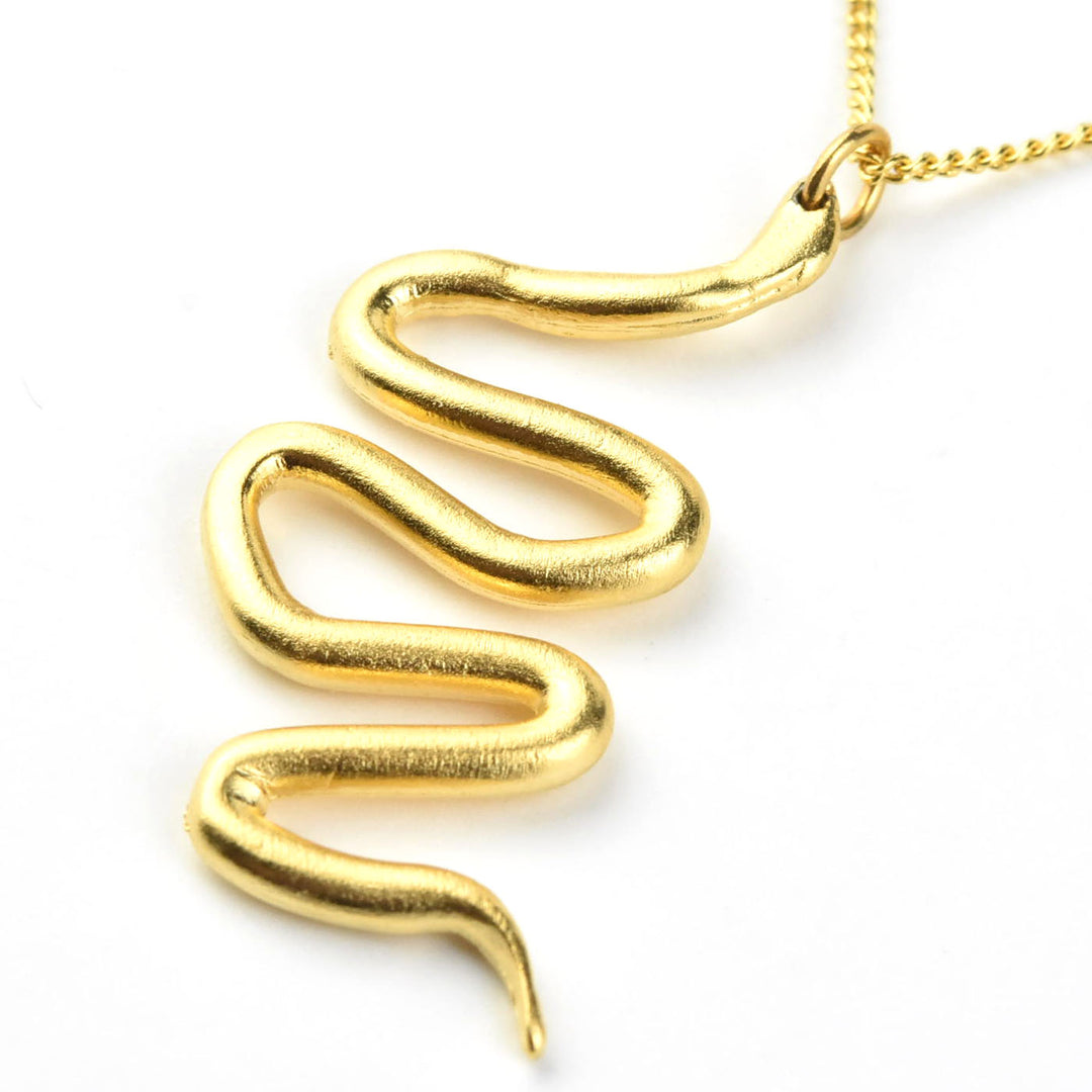 Wavy Serpent Necklace - Goldmakers Fine Jewelry