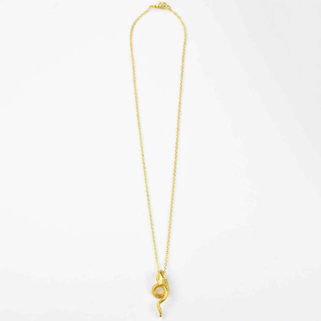 Gold Plated Snake Pendant - Goldmakers Fine Jewelry