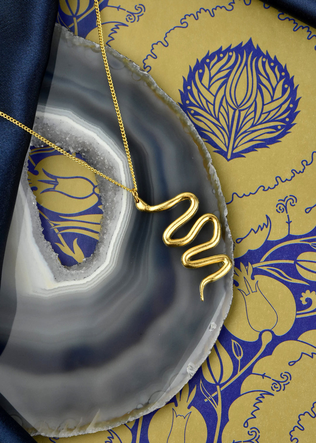 Wavy Serpent Necklace - Goldmakers Fine Jewelry