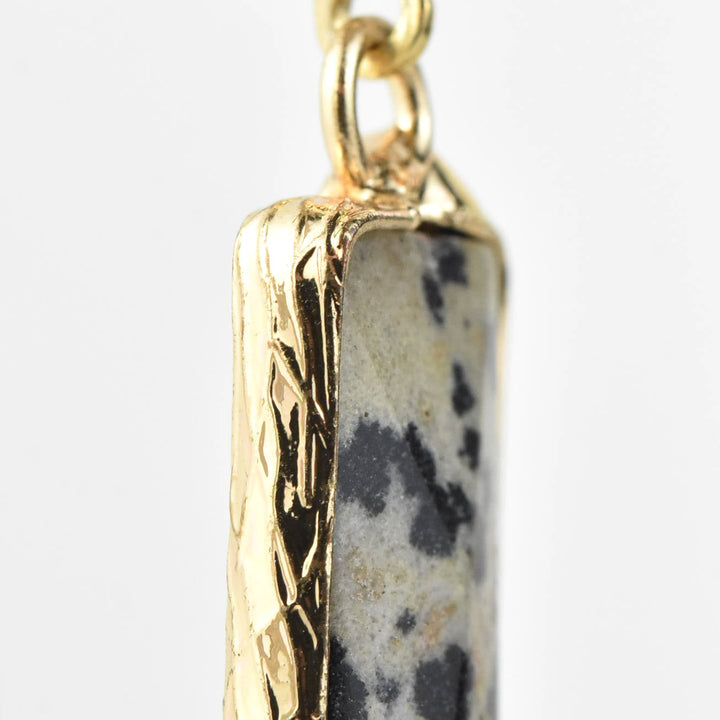 Speckled Jasper Rectangle Earrings