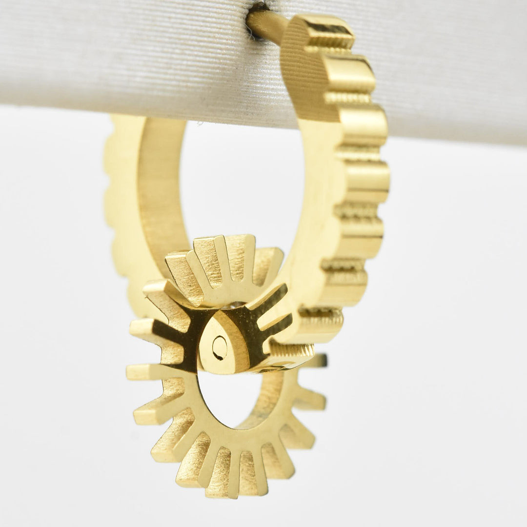 Spur Huggie Hoop Charms - Goldmakers Fine Jewelry