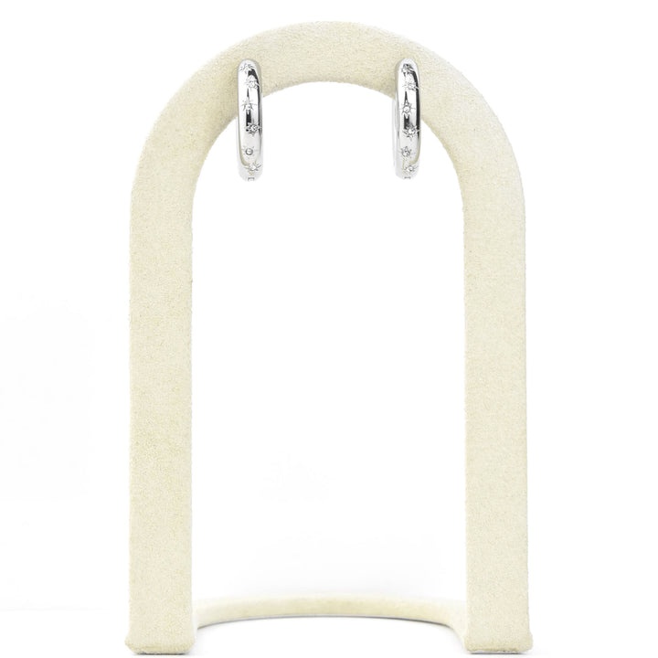 Starburst Chunky Rounded Hoops - Goldmakers Fine Jewelry