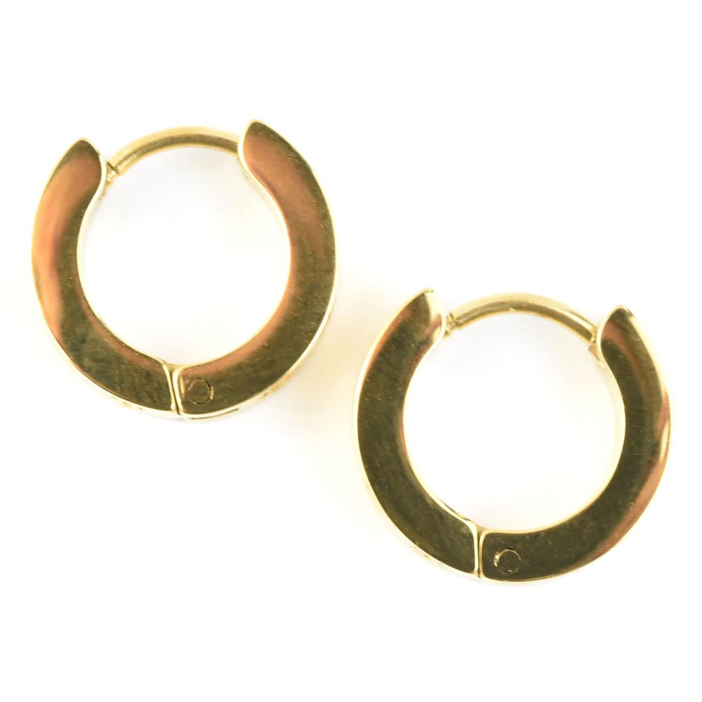 Starburst Chunky Huggie Hoops - Goldmakers Fine Jewelry
