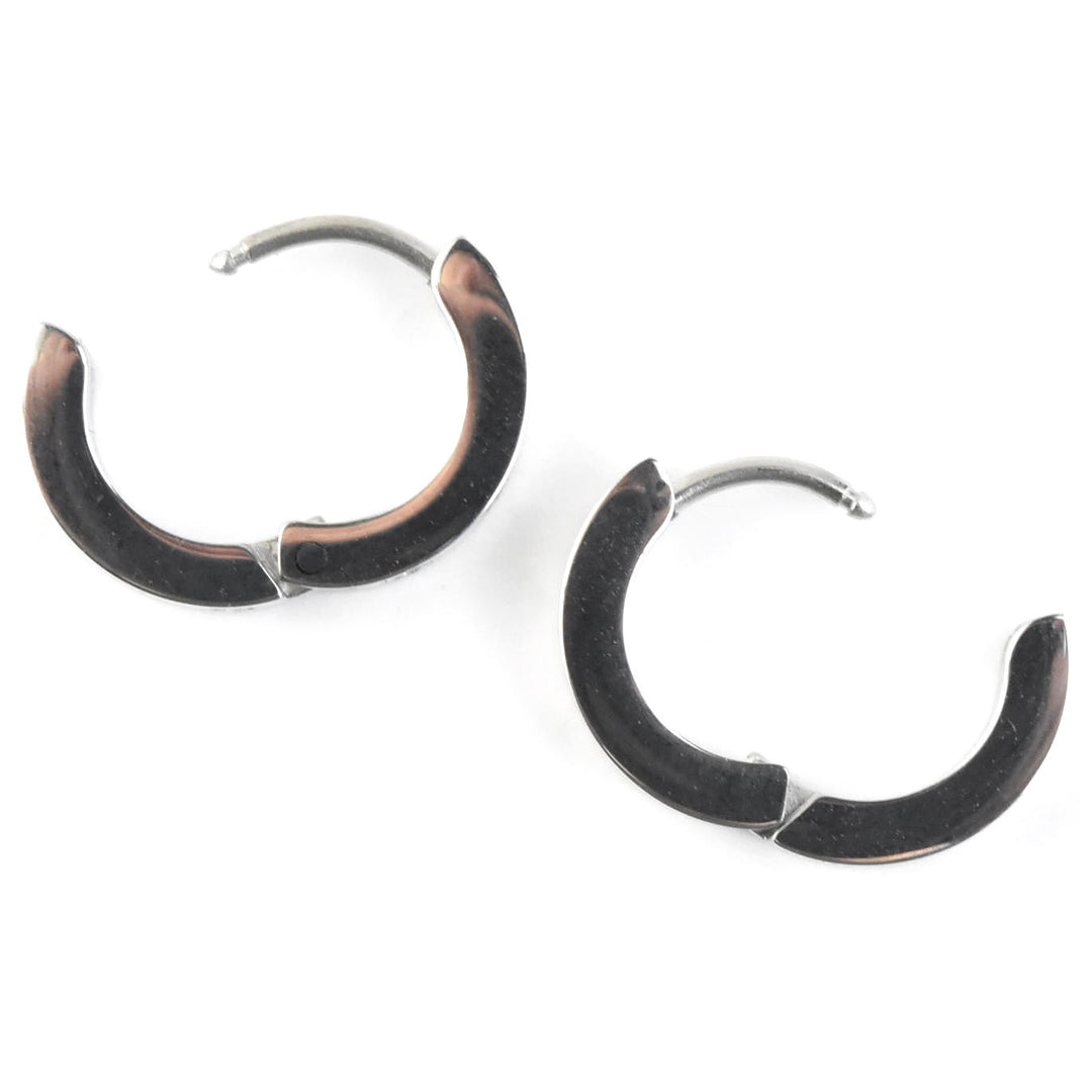 Starburst Chunky Huggie Hoops - Goldmakers Fine Jewelry