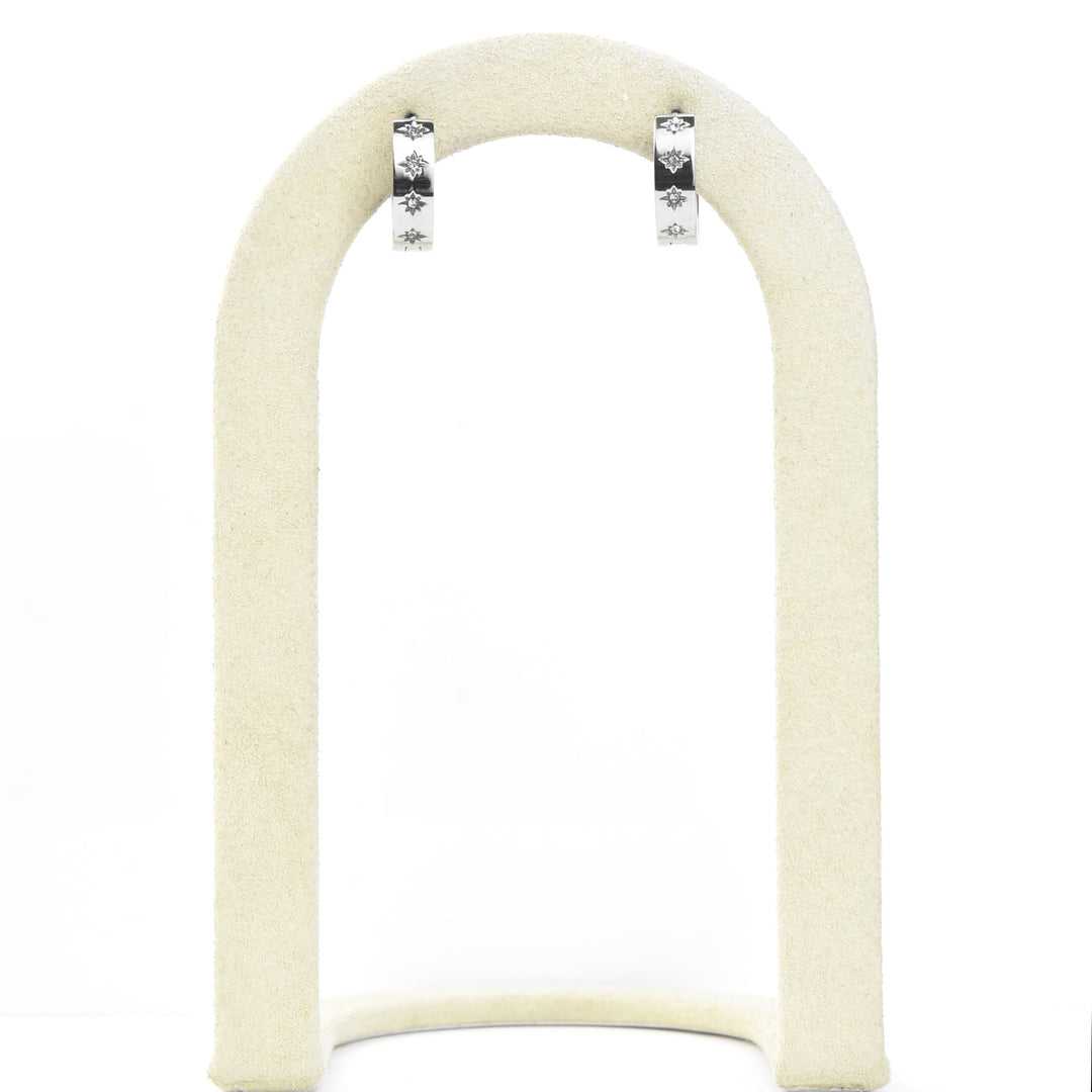 Starburst Chunky Huggie Hoops - Goldmakers Fine Jewelry