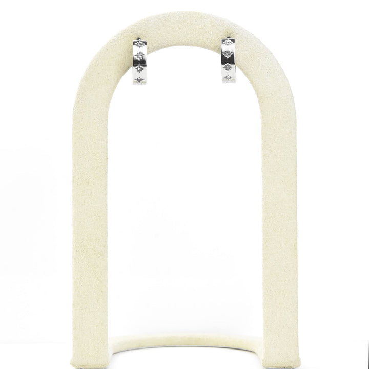 Starburst Chunky Huggie Hoops - Goldmakers Fine Jewelry