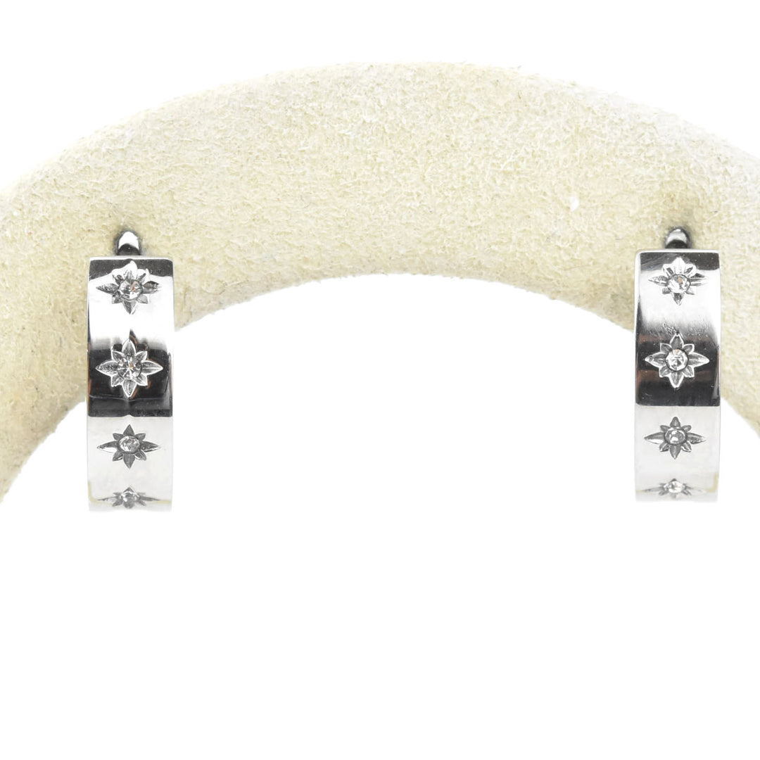 Starburst Chunky Huggie Hoops - Goldmakers Fine Jewelry