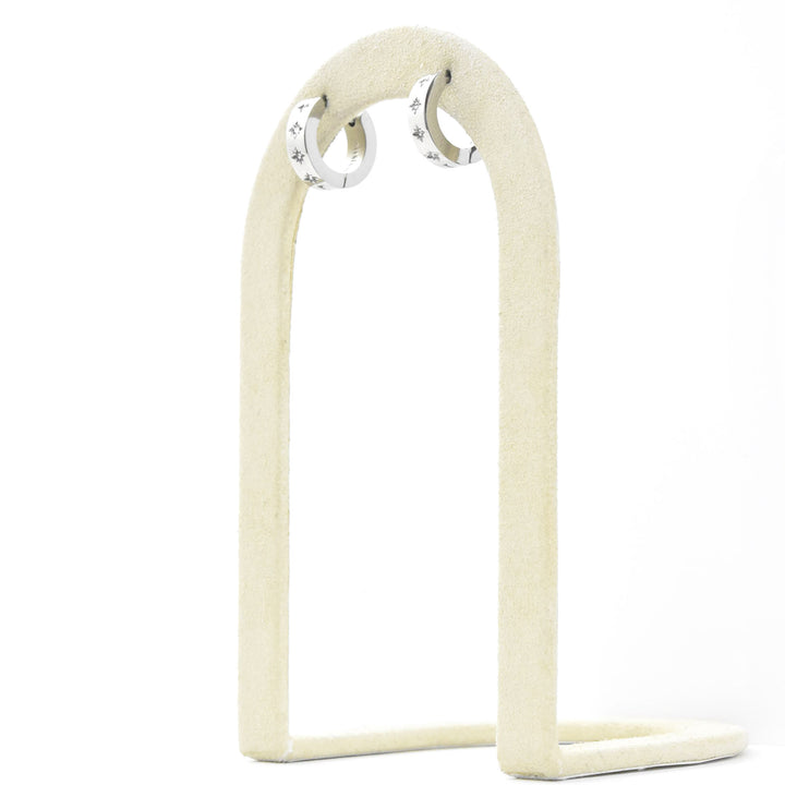 Starburst Chunky Huggie Hoops - Goldmakers Fine Jewelry