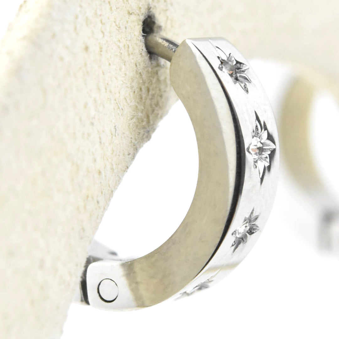 Starburst Chunky Huggie Hoops - Goldmakers Fine Jewelry