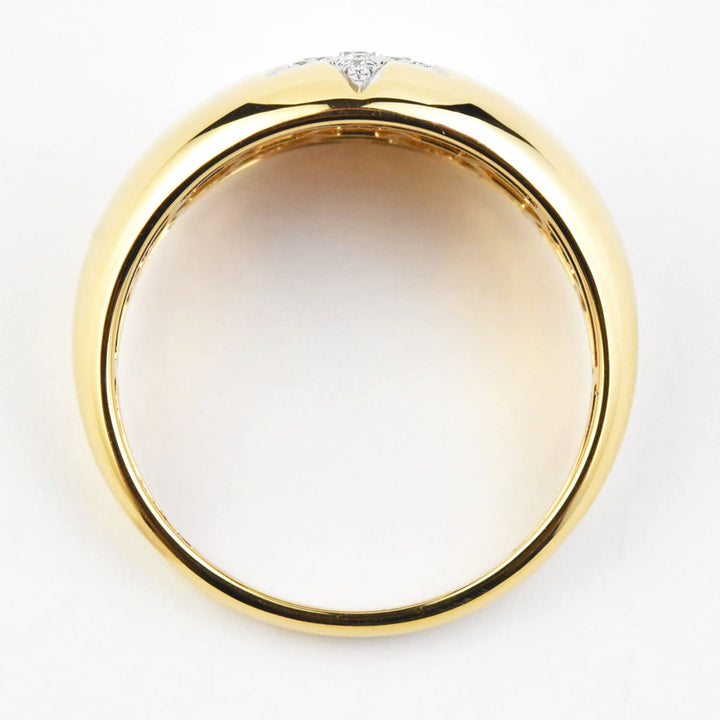 Diamond Starburst Signet Ring - Goldmakers Fine Jewelry