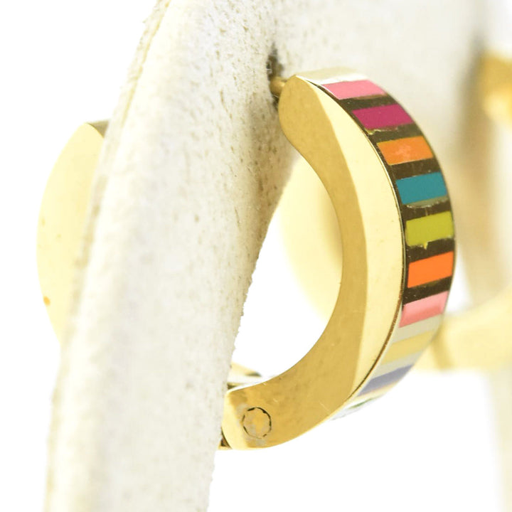 Striped Super Chunky Huggie Hoops - Goldmakers Fine Jewelry