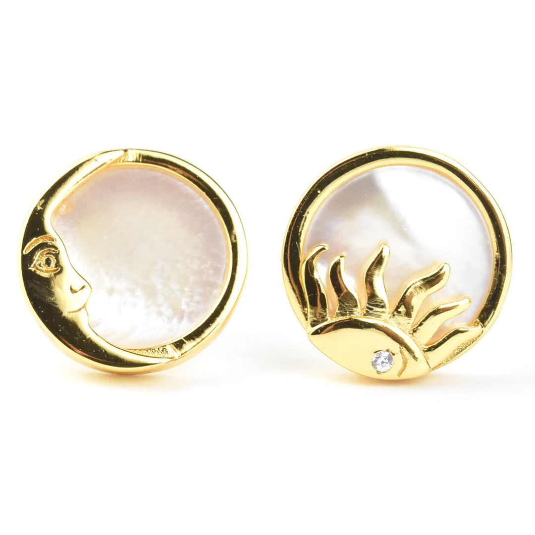 Mother of Pearl Sun & Moon Studs
